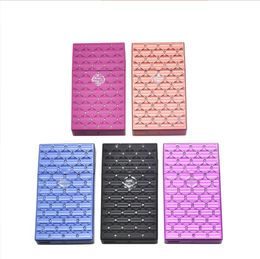 Smoking Pipes Hot selling women's cigarette box 110mm automatic opening diamond storage cigarette box