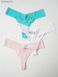 Briefs Panties 3 Packs Women 2XL Cotton Thongs Sexy Panties Underwear G Strings Plus Size Female Seamless Tanga Hipster Lingerie Briefs L230518