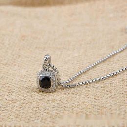 Luxus-Halskette 13/14 mm Anhänger Herren Designer-Anhänger Halskette Damen Kette Hop Beliebte schwarze Halsketten Onyx Petite Vintage Hip Charm Kristallschmuck Bijoux