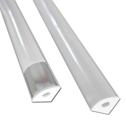 3.3FT/1 Metre for 6.6FT/2 Metre LED Aluminium Channel V-Shape, LED Profile with End Caps and Mounting Clips for LED Strip Light for Strip Light All Accessories usalight