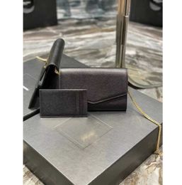 Fashion trend brand Classic luxury designer Mini Envelope Bag Classic Metal Shoulder Bag Small Card Shoulder bag two-in-one wallet