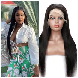 Hair Straight Lace Wig 13X4/13x6 Lace Front Wigs Pre Plucked Human Hair For Black Women 10-32inches Wig Natural Colour