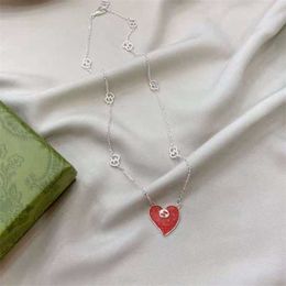 designer Jewellery bracelet necklace ring 925 interlocking Bracelet red enamel love Valentine's Day gift high quality
