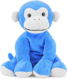 Animals Monkey Stuffed Animal Plush Toys, Soft Cute Monkey Toy for Toddlers Child Kids Babies Birthday Gift, 7.9" Blue