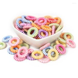 Beads 100pcs/lot Mixed Ring Shape Acrylic Charm Loose Spacer For Jewelry Making DIY Needlework Bracelet Accessories