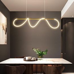 Chandeliers Modern Long Hose Led Ceiling Chandelier For Table Dining Living Room Center Kitchen 100cm Pendant Lamp Home Decor Lighting