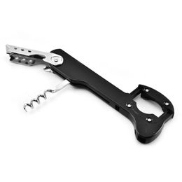 Boomerang Bottle Opener Corkscrew Black Cork Screw with Foil Cutter for Waiters Servers Sommeliersteel manual can openers