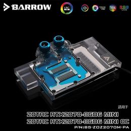 Cooling BARROW Water Block use for ZOTAC RTX2070 8GD6 MINI OC/ RTX2060 AMP / 2060 Super Mini / Full Cover GPU Block Support ARGB 3PIN
