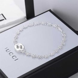 20% off 2023 New designer Jewellery bracelet necklace ring snowflake 925 leisure style interlocking round bead trend women's Bracelet