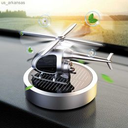 Car Perfume Auto Alloy Air Freshener Outlet Vent Perfume Diffuser Automatic Solar Power Rotating Aeroplane Helicopter Fragrance L230523