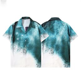 Men Designer Shirts Summer Shoort Sleeve Casual Shirts Fashion Loose Polos Beach Style Breathable Tshirts Tees Clothing M-3XL LK14