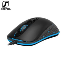 Mice SeenDa Professional Wired Game Mouse RGB 7 Buttons 4000 DPI LED Ergonomic Optical Gaming Mouse For PC Computer Laptop Gamer Mice