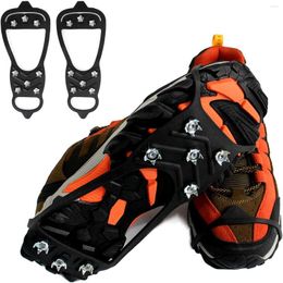 Camp Furniture Ice Cleats Anti Slip Crampons 8 Stainless Steel Spikes Grips For Men Women Shoes Boots Silicone Tractio