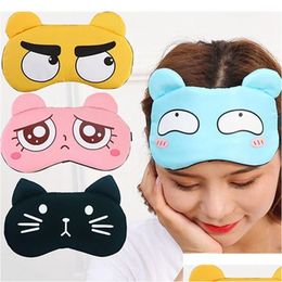 Other Home Textile Men Women Sleep Protective Eye Mask Cute Expression Slee With Ice Pack Shading Breathable Goggles H1054 Drop Deli Dhr89