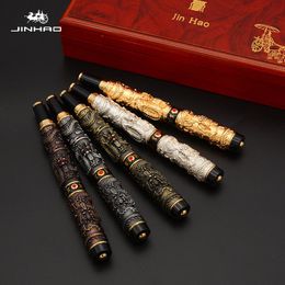 jinhao Classic METAL ball point pen Dragon Relief Trim ROLLERball PEN School Student Office Gifts Stationery