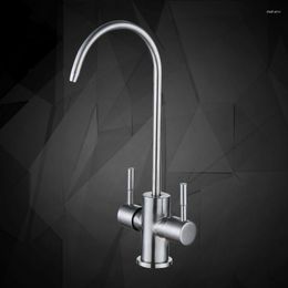 Kitchen Faucets Direct Drinking Faucet 2 Points Household Water Purifier Accessories 304 Stainless Steel Pure Machine