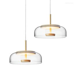 Pendant Lamps Nordic Glass Lampshade Lights Fixtures Loft LED Hanging Lamp For Ceiling Kitchen Living Room Decoration Indoor Lighting