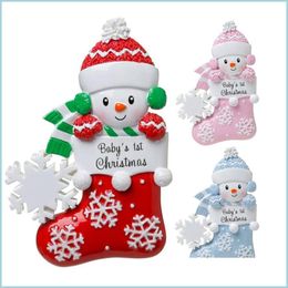 Christmas Decorations 2022 Personalised Socks Tree Diy Snowman Pendant Ornaments Room Decor Drop Delivery Home Garden Festive Party S Dhqka