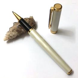 Jinhao White & Golden Matel Roller Ball Pen For Office Home School Writing Supplies JR001