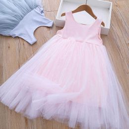 Girl's Dresses Girls Summer Fashion Big Skirt Gift Birthday Dress 2023 New Children Sweet Princess Pengpeng Yarn Dress AA230531