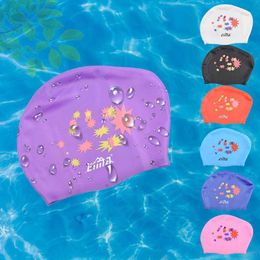 Swimming non Ageing and diving helmets with high-quality silicone printed fabric swimming caps P230531