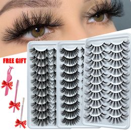 False Eyelashes MB 10 Pairs 3D Mink Lashes Handmade fluffy Faux Cils Soft Wispy Volume eye Natural Reusable manga lashs Dramatic 230530