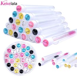 Tools Kekelala 20Pcs Colourful Reusable Eyelash Mascara Wand Tube Bulk Empty Eye Lash Brushes Bottle Wholesale Spoolie Container