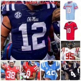 2021 Red Ole Miss Rebels Football Jersey College 10 Eli Manning 14 Bo Wallace 49 Patrick Willis 5 Robert Nkemdiche 1 A.J BROWN 10