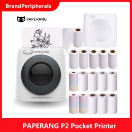 Printers PAPERANG P2 Pocket Printer 300dpi BT Wireless Printer Portable Thermal Printer for Photo Picture Receipt Label Sticker