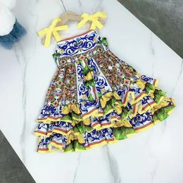 Girl's Dresses Luxury Designer Baby Girls Dresses Kid Clothes Summer Children Princess Dress Cute Sweet Teen Girl Dresses For Party and Wedding 230531