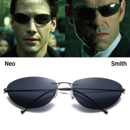 JackJad The Matrix Cool Neo Smith Style Polarised Sunglasses Men Titanium Alloy Driving Brand Design Sun Glasses Oculos De Sol L230523