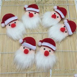 Christmas Decorations Lovely Fabric Santa Claus Supplies Mini Cute Doll Head Children Socks 6X9 Cm Accessories Drop Delivery Home Ga Dhtxj