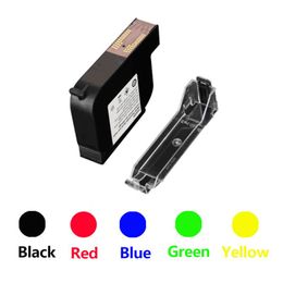 Printers Black/Red/Yellow/Green/Blue/White/Invisible 65ML Universal Quick Dry Solvent Ink Cartridge for 25.4mm Handheld Inkjet Printers