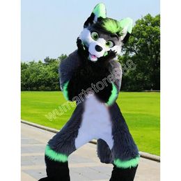 Husky Dog Fox Mascot Costume Carnival Unisex Adults Outfit Adults Size Xmas Birthday Party Outdoor Dress Up Costume Props
