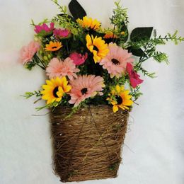Decorative Flowers Create Atmospheres Eco-friendly Chrysanthemum Hanger Basket Flowerpot Garland Pography Prop