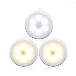 Night Lights Infrared PIR Motion Sensor Light Battery Operated 6Leds Stick Anywhere Wall Lamp Hallway Closet Under Cabinet