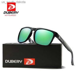 DUBERY Brand Design Polarised Sunglasses Men Driving Shades Male Vintage Sun Glasses For Men Spuare Mirror Cool UV400 Oculos L230523