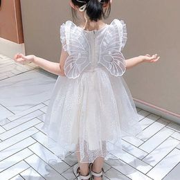 Girl's Dresses Baby Toddler Kid Girls Dress Mesh Dress With Butterfly Wings Princess Party Birthday Dresses Summer