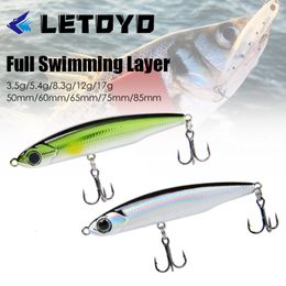 Baits Lures PERO Sinking Pencil Bait 50mm 60mm 65mm 75mm 85mm 35g to 12g 17g Wobbler Trout Mackerel Micro Sea Fishing Lure Shad Bass 230530