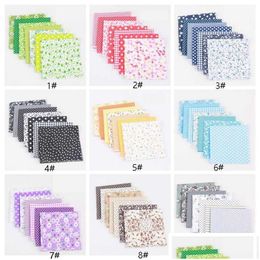 Fabric And Sewing 50X50 Cm Square Cotton Cloth Small Floral Plain Weave Printed Diy Handmadework Needlework Home Decoration Vt14811 Dhvra