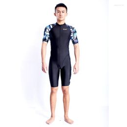 Women's Swimwear High Quality Fastskin Quick Dry And Men Diving Suit Short Sleeve With Zip One Piece Swimsuit Rash Guards Hx16