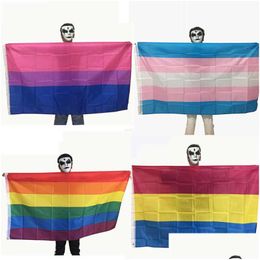 Banner Flags Rainbow Flag Colorf Festival Party Decoration Lgbt Pride Lesbian Gay Bisexual Transgender Friendly Banners Vt1456 Drop Dhbjc