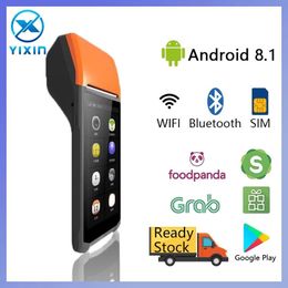Printers POS PDA Android 8.1 Portable Handheld Payment Terminal Thermal Printer 3G Internet Receipt Google Play Bluetooth Barcode Camera