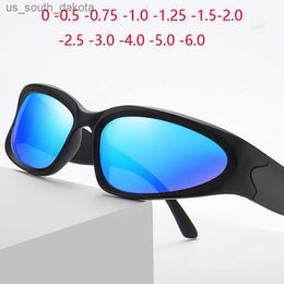 Sunglasses GSBJXZ Outdoors Sport Driving Myopia Sunglasses Men Polarised Small Frame Anti-Glare Prescription Sun Glasses 0 -0.5 -0.75 To -6 L230523