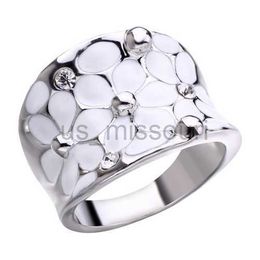 Band Rings Delysia King Elegant Temperament Wedding Jewellery Fashion Flower Oil Dripping Ring for Women J230531