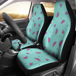 Car Seat Covers Watercolour Watermelon Pattern Print Pack Of 2 Universal Front Protective Cover