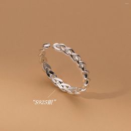 Cluster Rings La Monada Size 53-60mm Woven Weave 925 Sterling Silver For Women Adjust Open Finger Wedding Ring Fine Jewerly