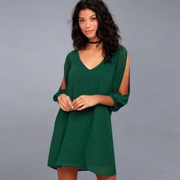 Dresses Summer 2021 New Short Sleeve Casual Mini T-shirt Beach Solid V-neck Elegant Sexy Party Tight Dress P230530