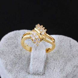 Band Rings 100 14K Gold Diamond Charm Lady Rings for Women Bohemia Engagement Irregular Aros Mujer Oreja 14 K Gold Jewellery J230531