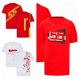 2023 New F1 Formula One Team uniform red mens short-sleeved T-shirt leisure sports racing suit plus size customization
